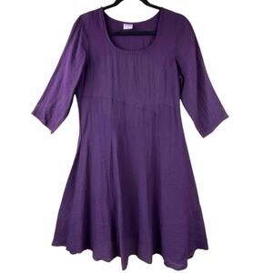 C.M.C. Purple Midi Dress Size S Art To Wear Boho